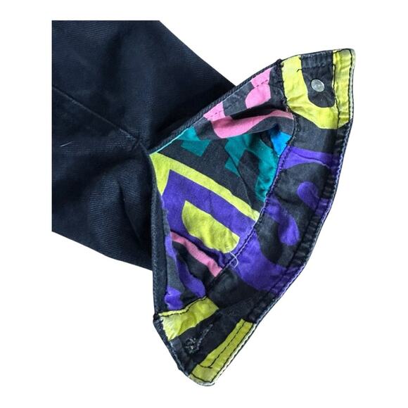 Get Used Colorblock 90S Brushed Twill Denim Jacket Printed Interior Small - Picture 10 of 14